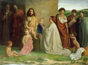 「私に来るのに苦しむ小さな子供たち」、1905 作： William Strang